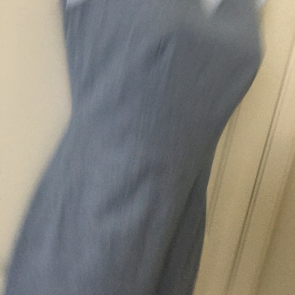 NWT BANANA REPUBLIC Fitted Alight Blue Dress V Neck Size 0P. - Picture 2 of 5